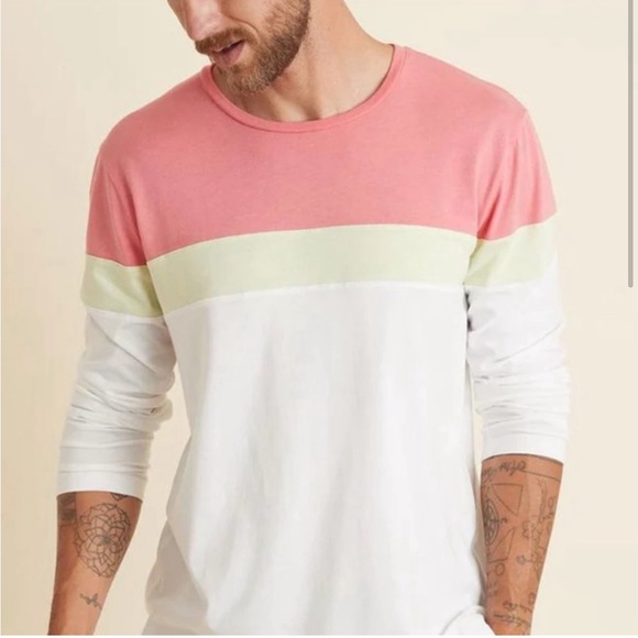 Marine Layer Long Sleeve Color Block T-Shirt - Picture 4 of 7
